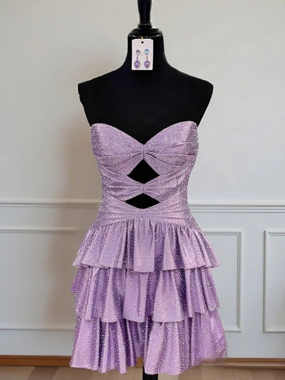 Sexy Homecoming Outfit Ideas A Line Sweetheart Yellow Fit and Flare High School Ideas Inspo Senior Graduation Dresses RB7303