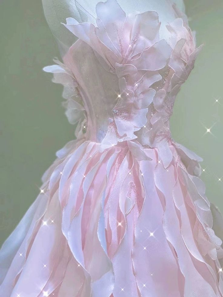 Pink princess evening dress, fairy party dress, girl’s birthday flower dress, Sweet 16 Prom Dresses AB137