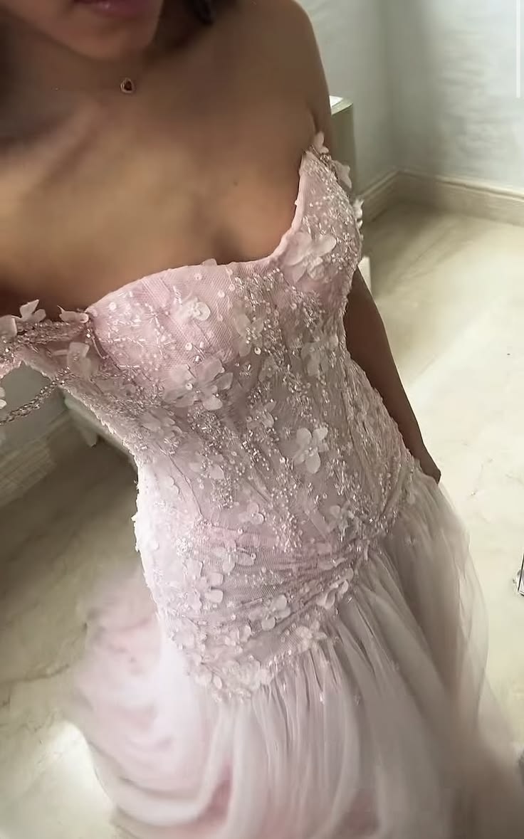 Pretty Pink Sweetheart Mermaid Beaded Long Prom Dress with Beading RC1298
