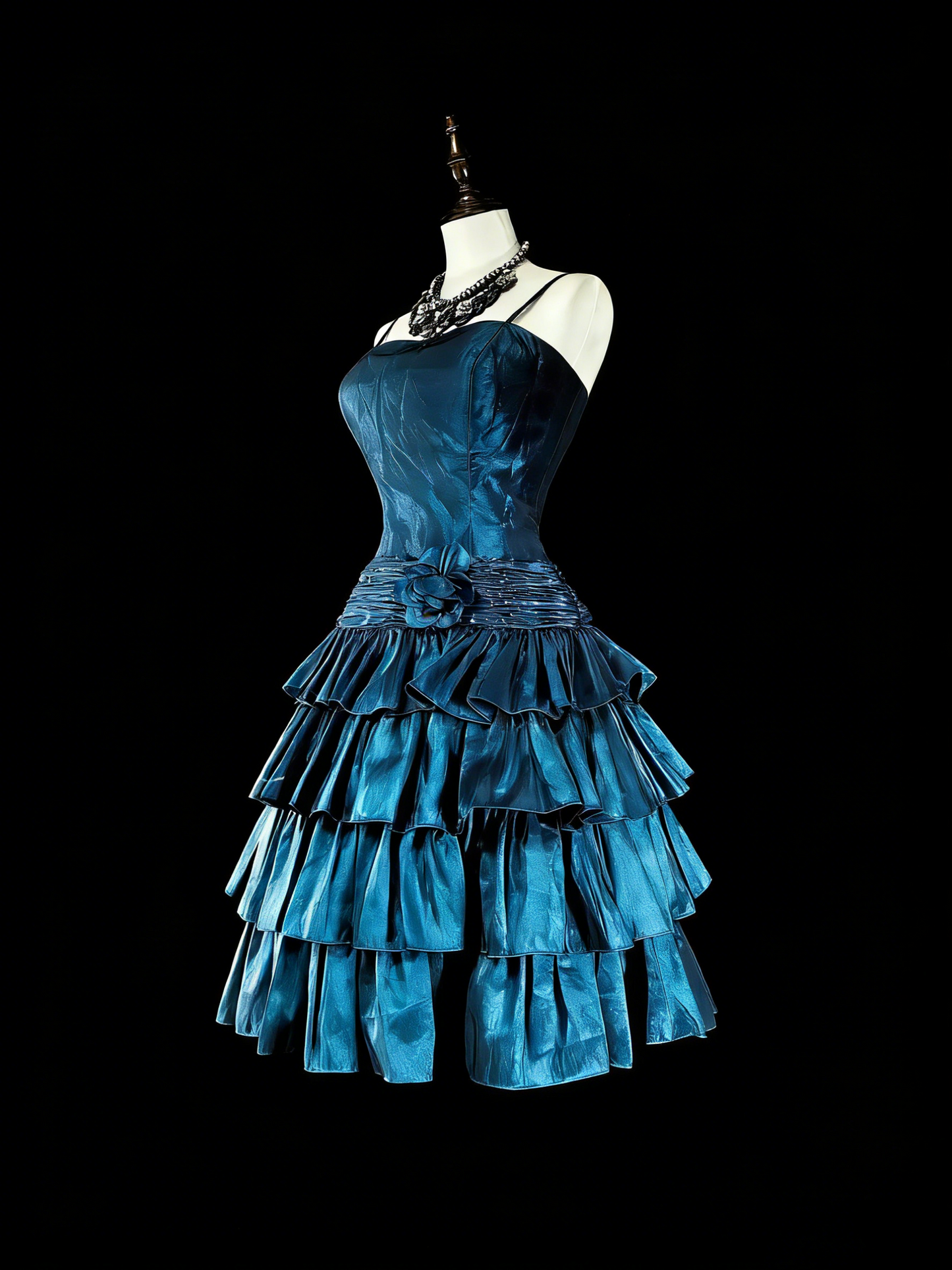 Hübsches Ballkleid Spaghettiträger Marineblau Kurz Mini Homecoming Kleider Hoco Kleider N2709