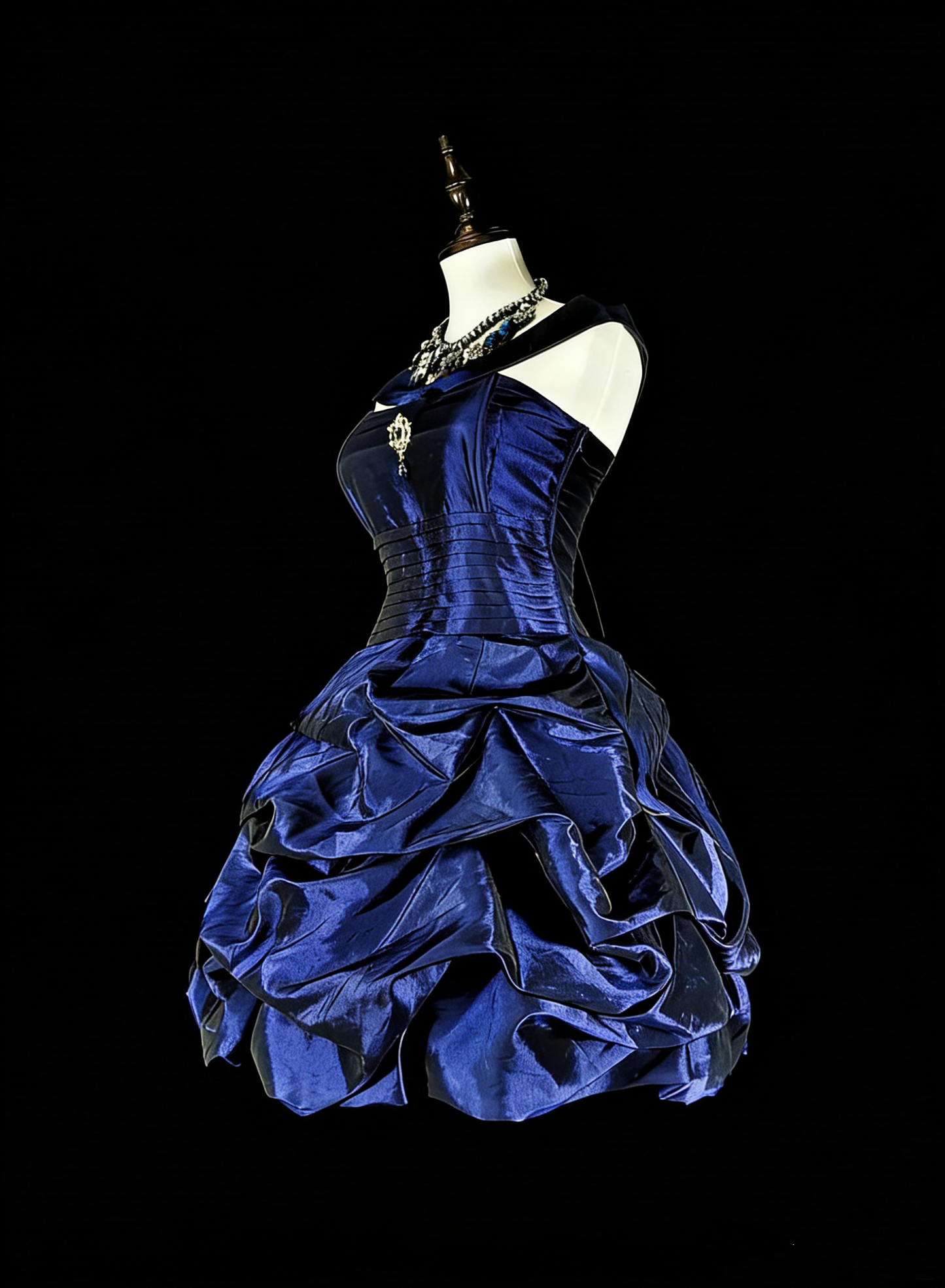 Robe de bal vintage licou bleu marine, courte, mini, pour la remise des diplômes ou le retour à la maison, robe Hoco N2719