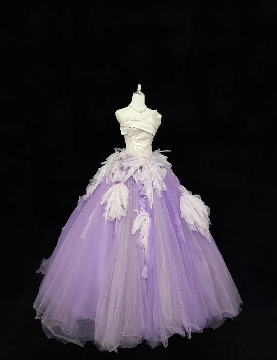 Sweet 16 Dresses Long Ball Gown Sweet Sixteen Long Birthday Dress Strapless Lilac Formal Gown RC0314
