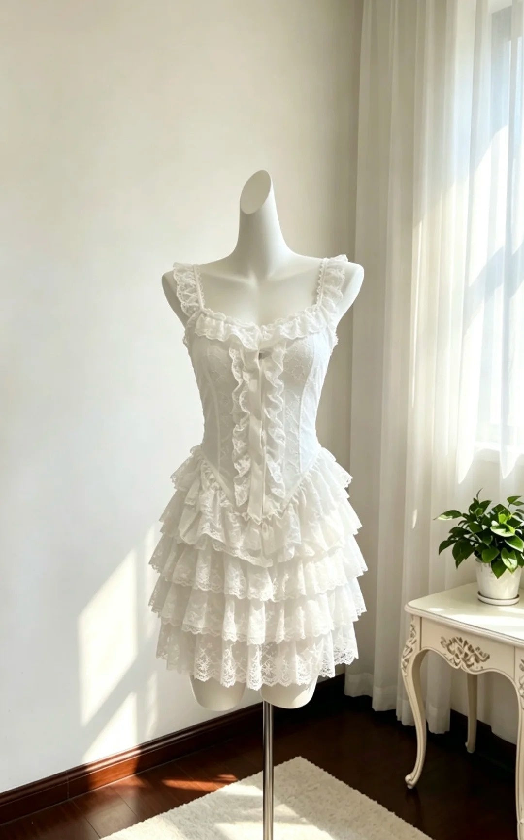 Cute A Line Square Neck White Lace Mini Short Cocktail Gown Homecoming Dresses Ideas Hoco Outfits RB4882