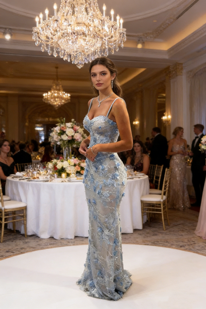 Modeste robe de soirée rose en dentelle avec bretelles spaghetti et fleurs 3D, robes longues de bal, tenues d'anniversaire pour le 21e, robe de graduation RB626