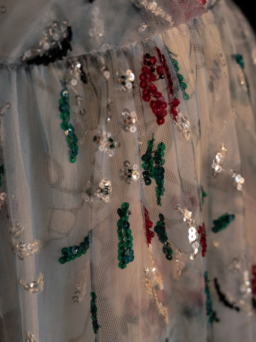 Robe de bal longue élégante en tulle fleuri, coupe trapèze, col en V, pour adolescentes - Tenue de soirée - Robe de cérémonie N1083