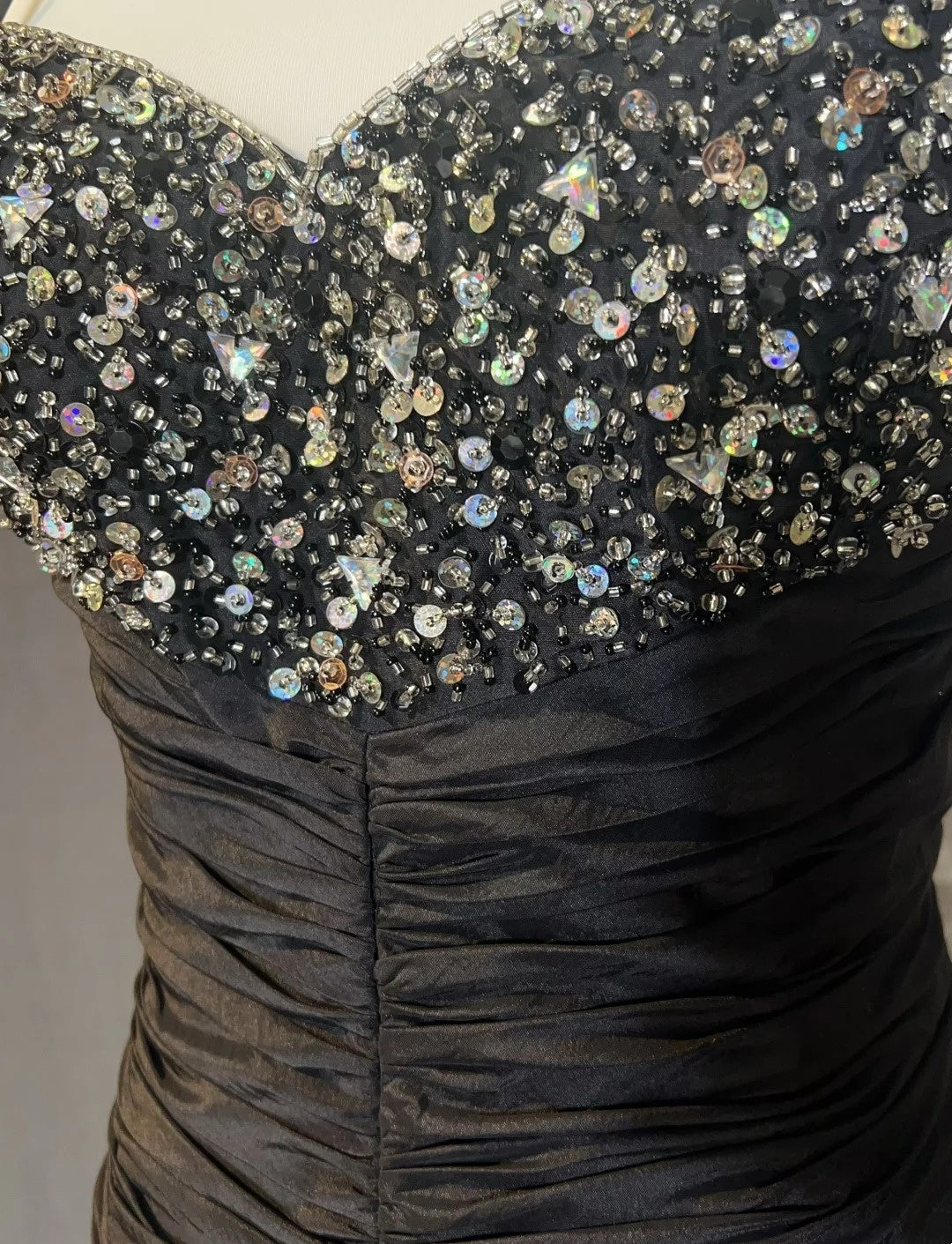 Elegant Prom Dresses Mermaid Spaghetti Strap Black Tie Dress Sleeveless Long Formal Gown N2875