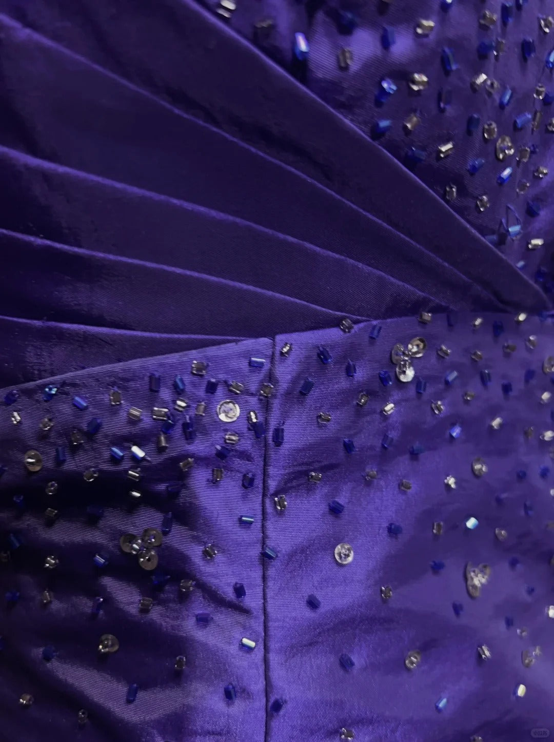 Robe de bal vintage bustier violet taffetas à volants Années 2000 Longueur genou Robes de rentrée des classes N3119