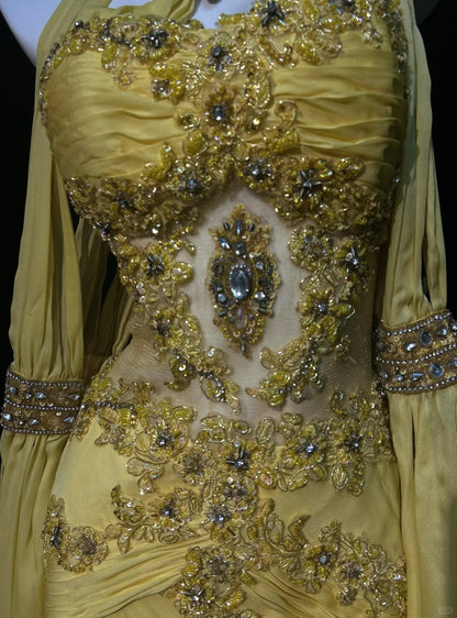 Yellow Prom Dress Inspo Mermaid Halter Chiffon Lace Satin With Beading 18th Birthday Outfits Formal Party Gown RC0117