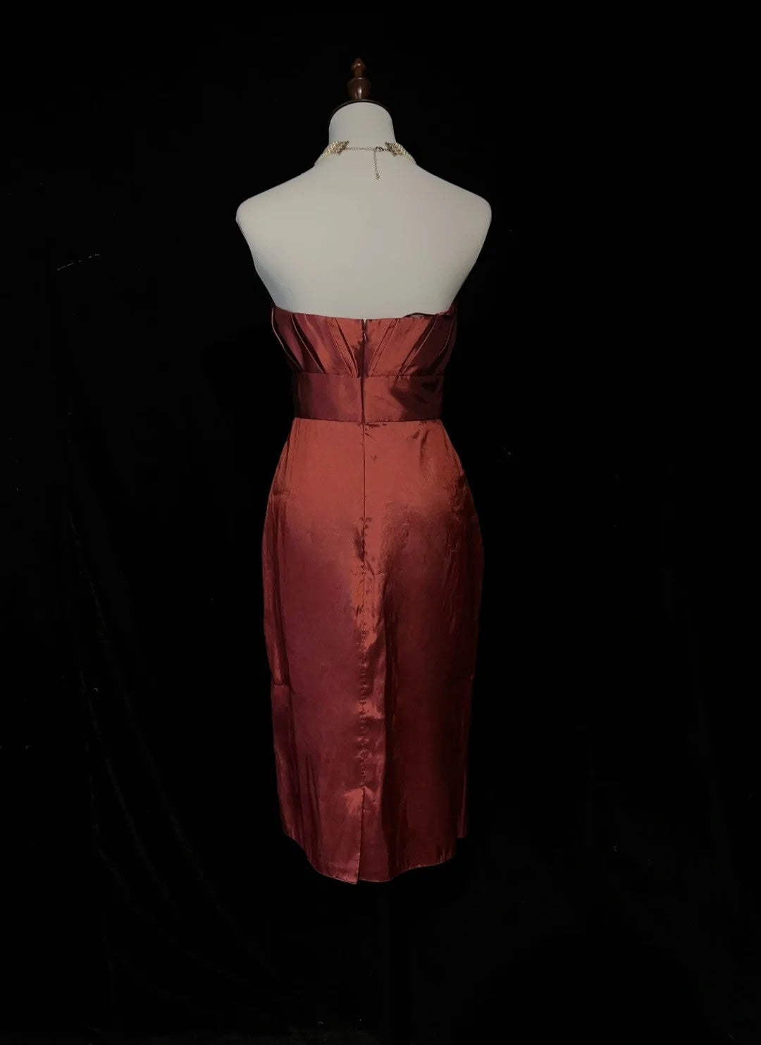 Cute Sheath Spaghetti Strap Rust Red Knee Length 18th Birthday Gown Homecoming Dresses N3682