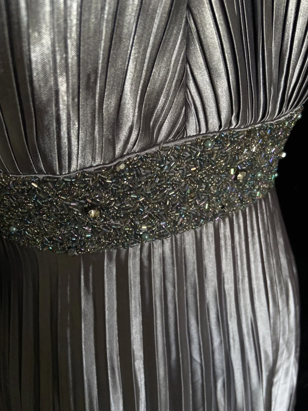 Vintage Prom Dresses Inspo A line Halter Folded Gray With Ruffled For Women Formal Dress N3246