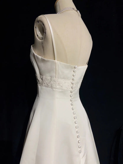 Timeless Wedding Dresses Ball Gown Spaghetti Strap Ivory With Beaded Long Brides Gown N3433