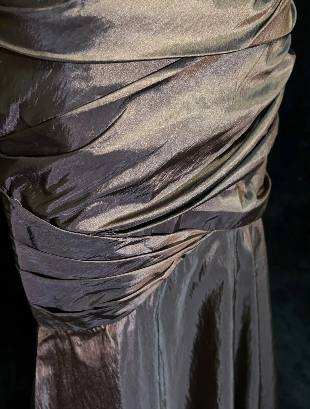 Élégantes robes de bal sirène bustier en taffetas avec volants longue robe de soirée N2901