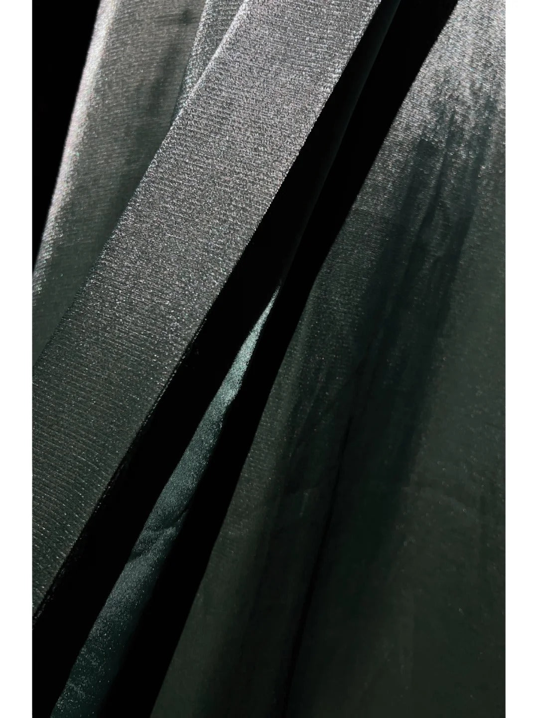 Robes de bal modestes trapèze à bretelles spaghetti vert foncé sans manches longues tenues de soirée formelles N3622