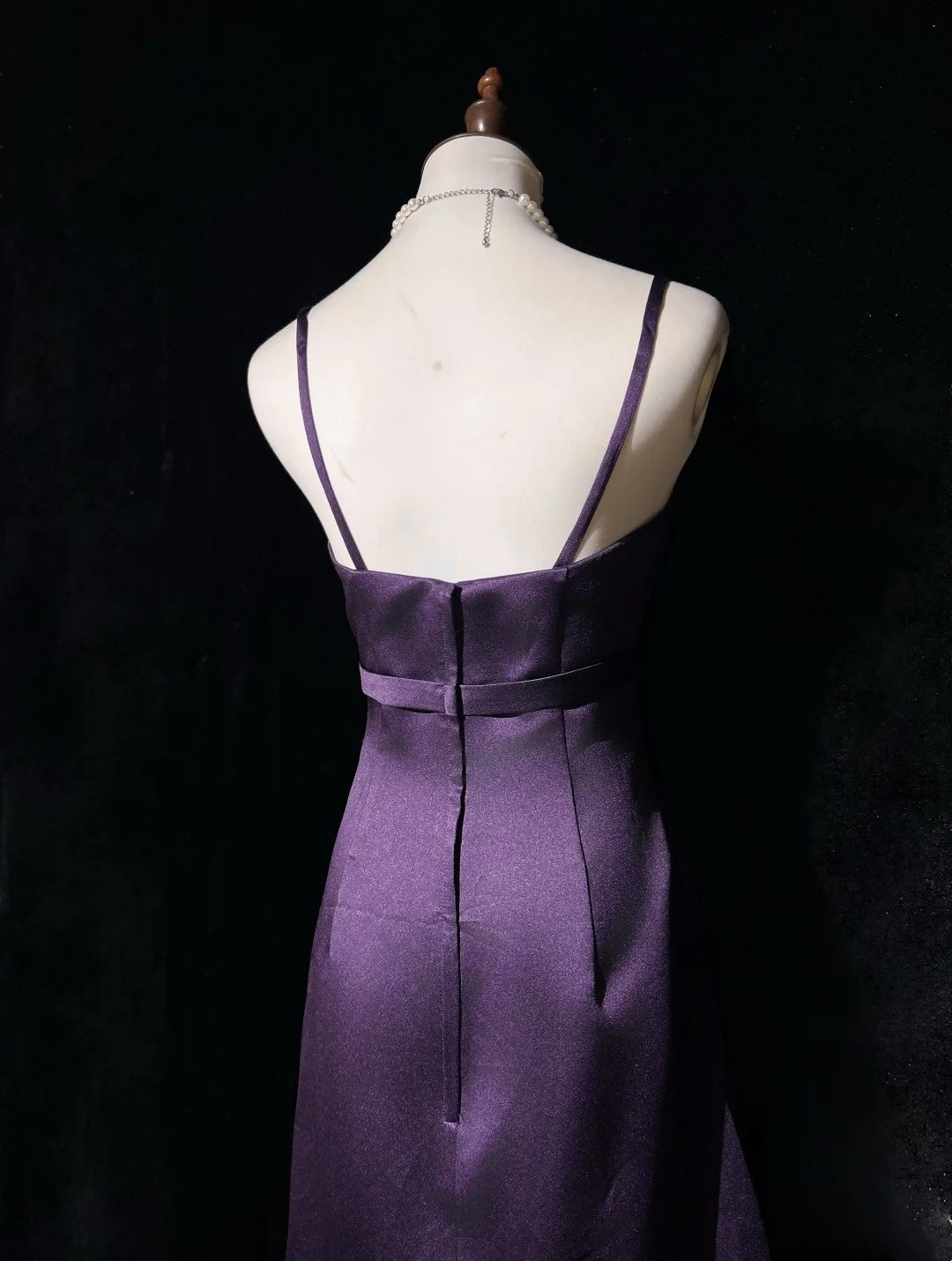 Robes de bal simples, ligne A, bretelles spaghetti, longueur thé, robe de soirée formelle N2530