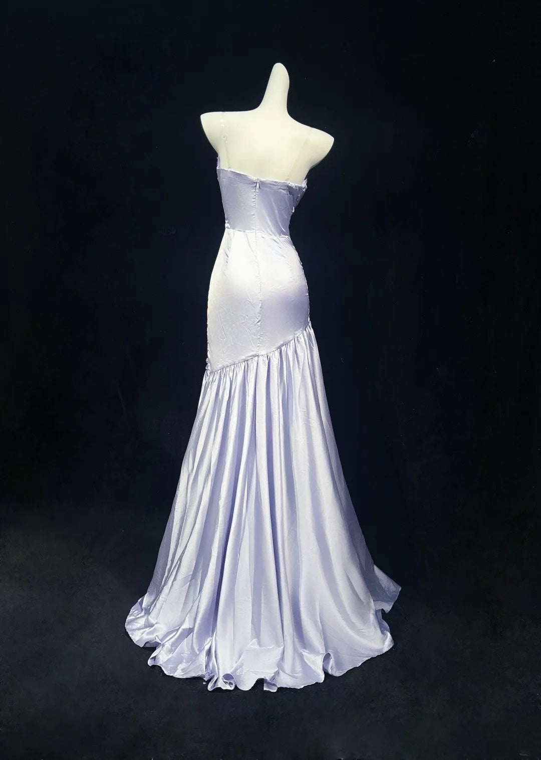 Vintage Prom Dresses 1960s Mermaid Sweetheart Lilac Satin With Beads Sleeveless Prom Dresses Evening Formal Outfits RB5125