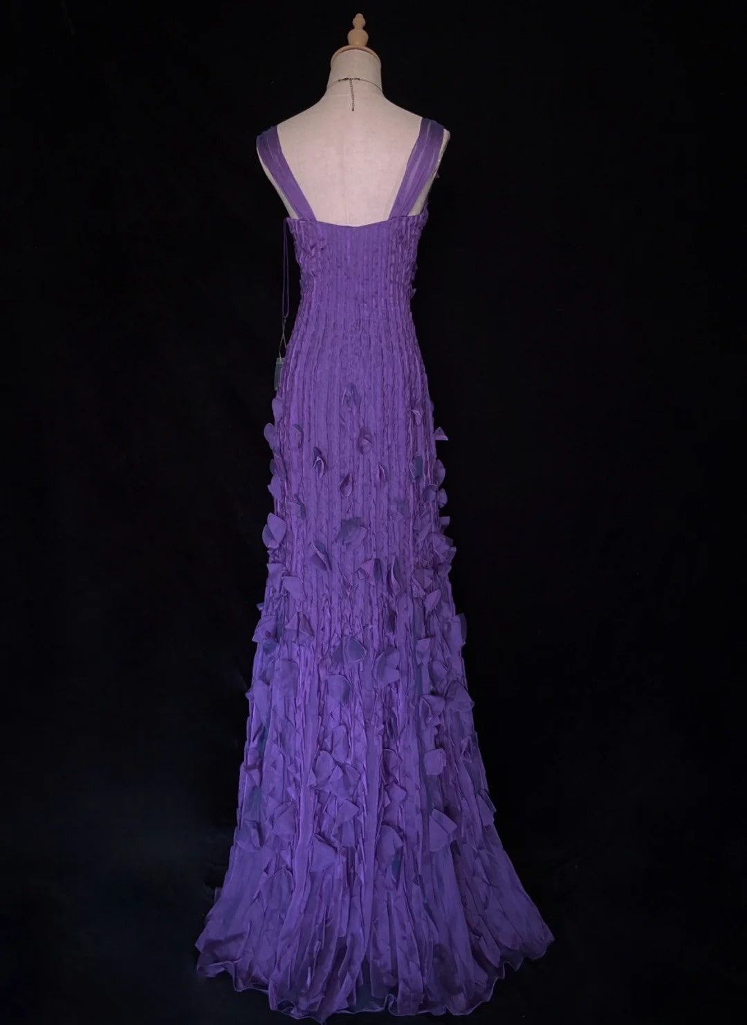 Vintage Meerjungfrauen-Abschlussballkleider mit V-Ausschnitt, Trauben-Chiffon mit Perlen, 80er Jahre, lange formelle Abendkleider N3884