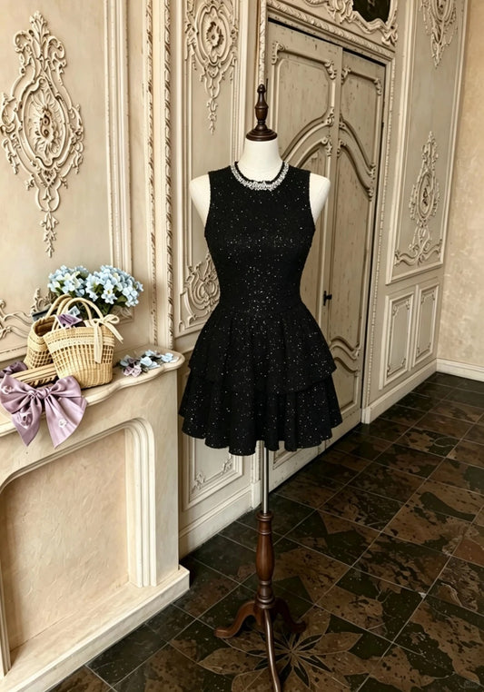 Elegant A Line Scoop Little Black Dress Short Cocktail Homecoming Dresses Ideas Hoco Outfits RB4787