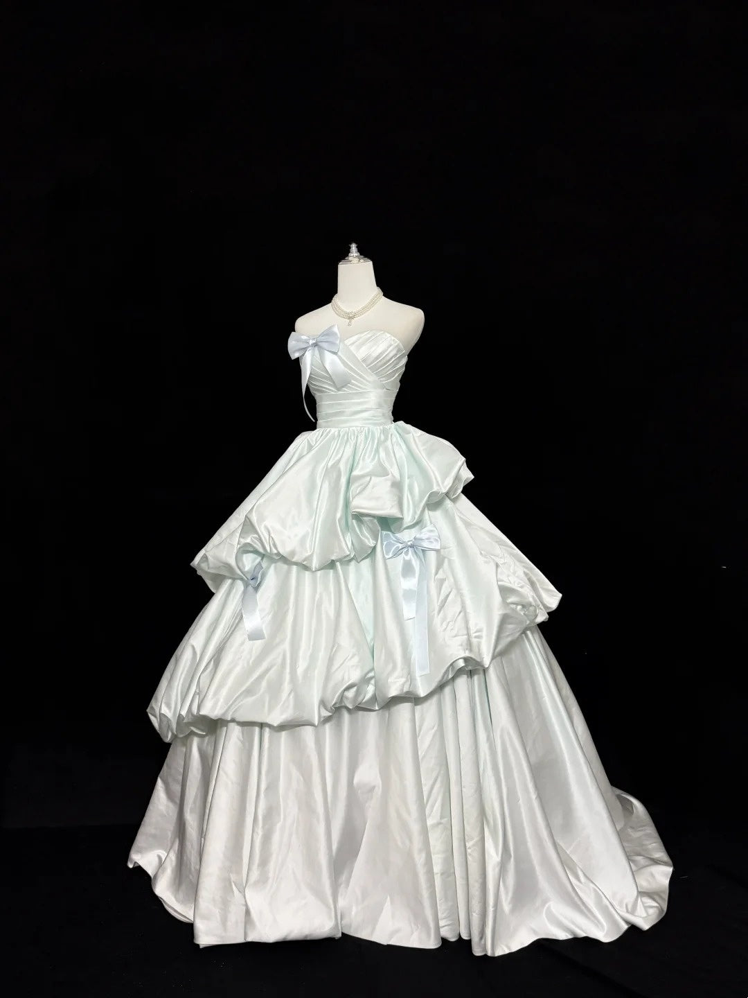 Sweet 16 Dresses Long Ball Gown Sweet Sixteen Long Birthday Dress Strapless Light Sky Blue Formal Gown RC0282