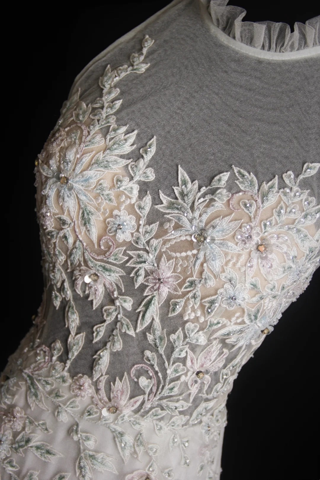 Robe de bal longue blanche rétro sirène à encolure ronde avec appliques, inspiration années 2000, tenue de soirée pour un 19e anniversaire, N505