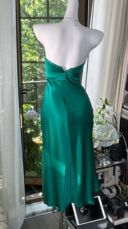 Charmantes robes de bal sirène bustier en mousseline bleue tenues de soirée mi-longues N3574