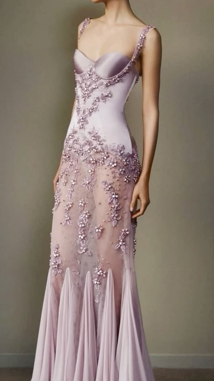 Lilac Prom Dresses Inspiration Mermaid Spaghetti Straps Satin Evening Gown Long Gala Formal Dress RC1492