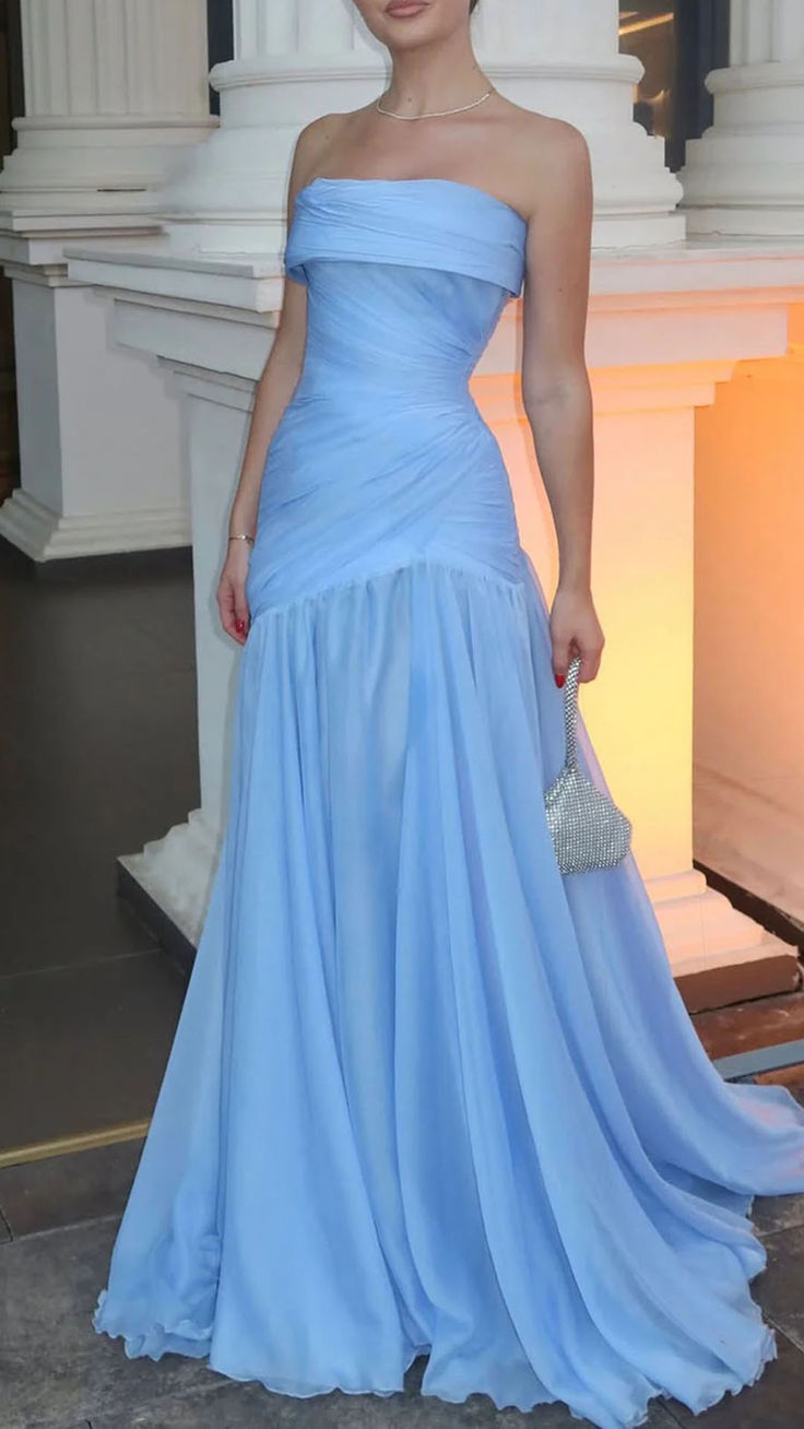 Ärmelloses, gerades, plissiertes A-Linien-Abendkleid mit geradem Schnitt, Ballkleid AB1913