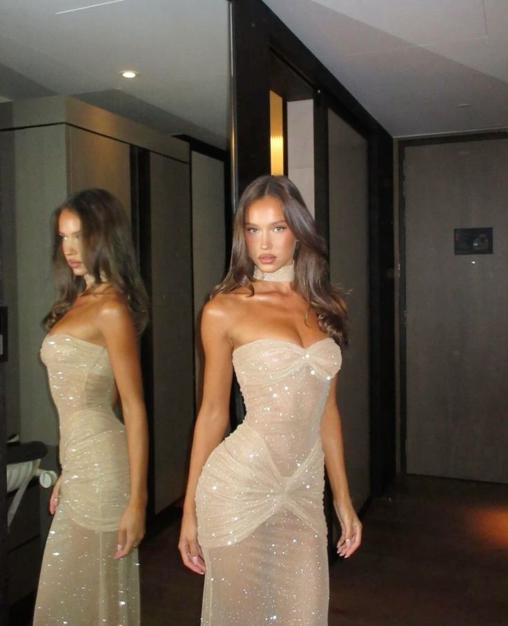 Robe de bal longue moulante à sequins champagne, décolleté cœur, style sirène, élégante, longueur au sol, idéale pour une remise de diplôme ou un 20e anniversaire (N427)