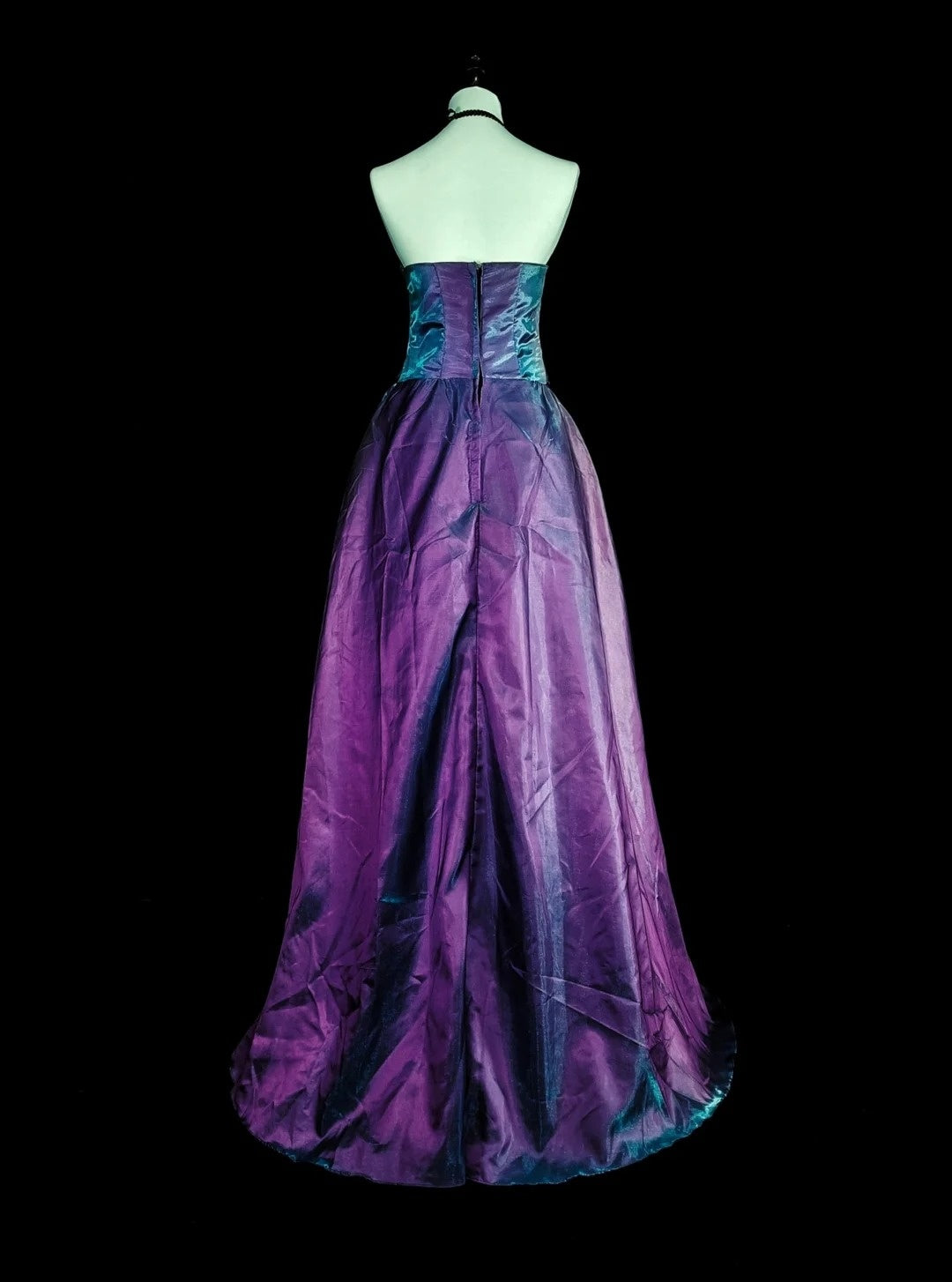 Vintage Prom Dresses Aesthetic 1950s Retro Ball Gown Strapless Grape Long With Ruffles N2007
