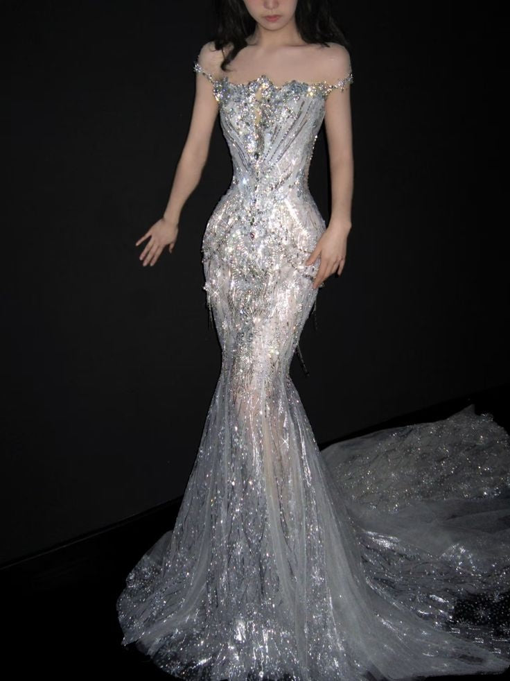 Elegant Mermaid Off The Shoulder Long Prom Dresses Inspiration Party For Skirt Outfits for Every Occasion Formal Gown RB8944