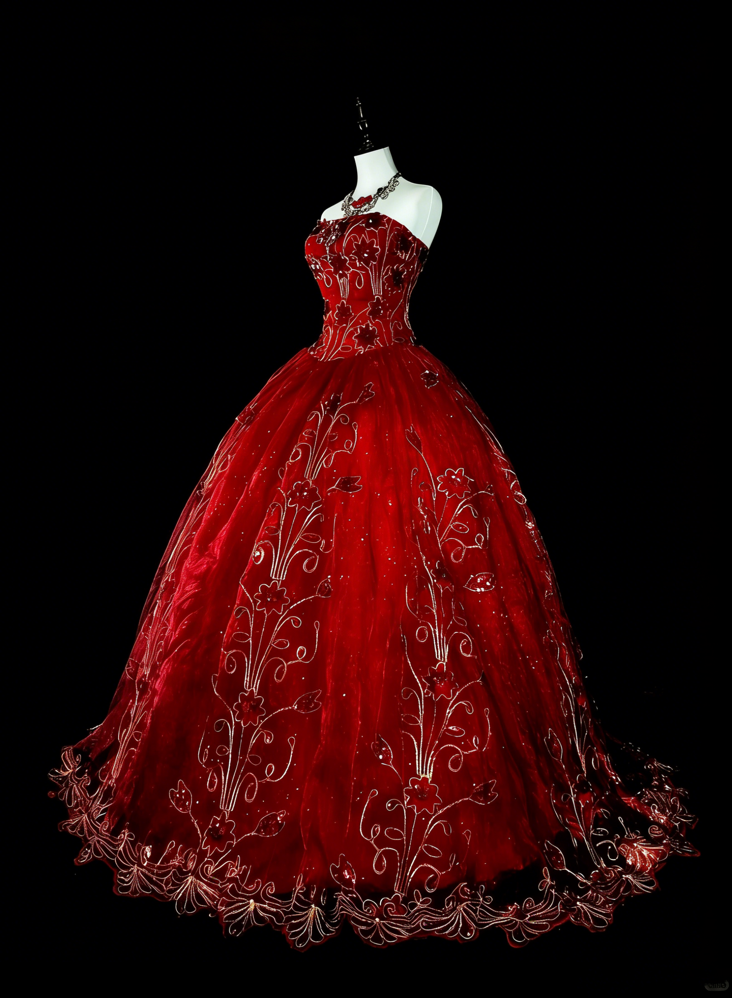 Cute Ball Gown Strapless Burgundy Wine Red Tulle With Appliqued Sweet 16 Dresses Quinceanera Dress N3415