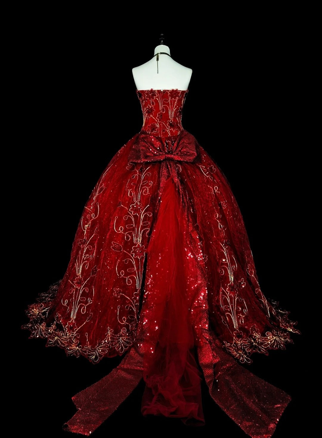 Cute Ball Gown Strapless Burgundy Wine Red Tulle With Appliqued Sweet 16 Dresses Quinceanera Dress N3415