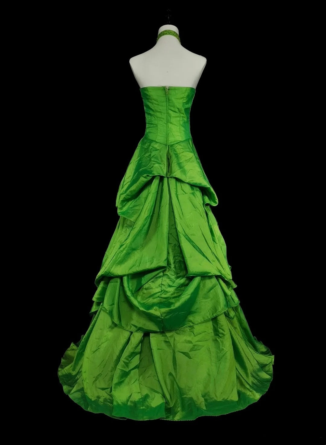 Vintage Prom Dresses Aesthetic 1950s Retro Mermaid Halter Green Long Party Dress N2020