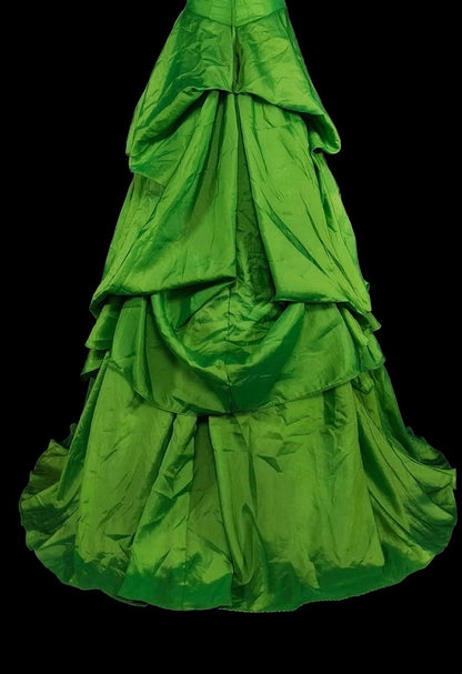 Vintage Prom Dresses Aesthetic 1950s Retro Mermaid Halter Green Long Party Dress N2020