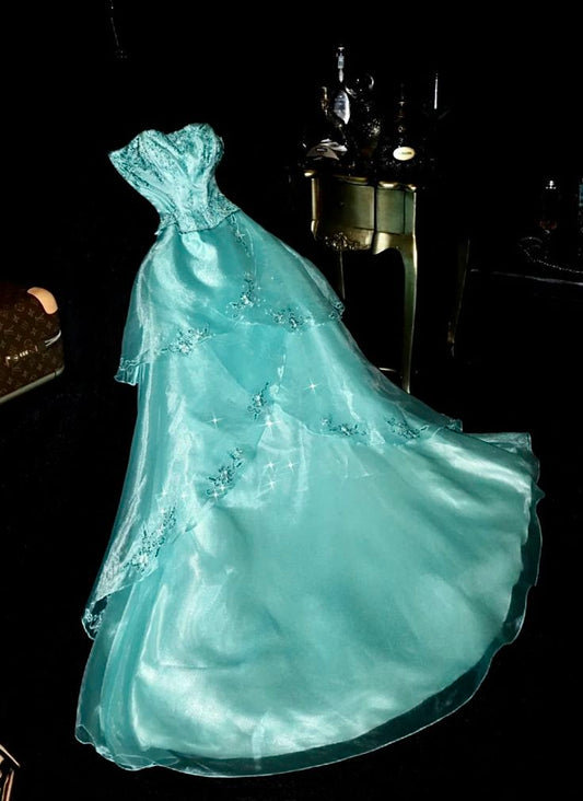 Elegant A line Sweetheart Blue With Beading Perfection-Formal Goals Nigh Evening Long Prom Dress Party Outfits RB6744
