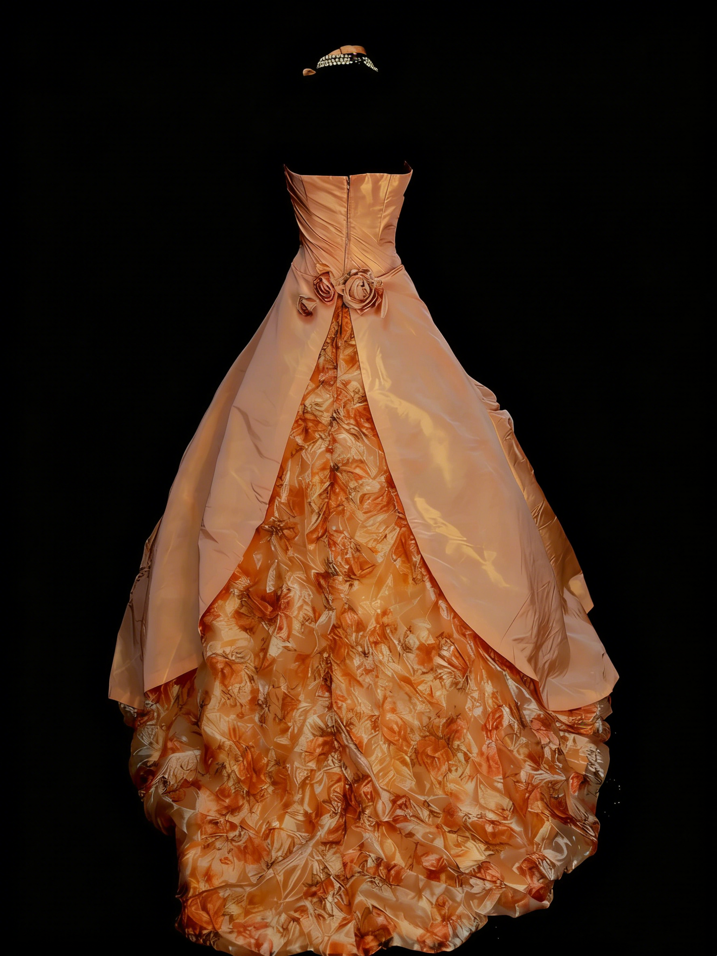 Robe de bal charmante à une épaule orange pour Sweet 16, robe de quinceañera en taffetas ornée de fleurs 3D, longue, taille 15, Vestidos De Fiesta N1312