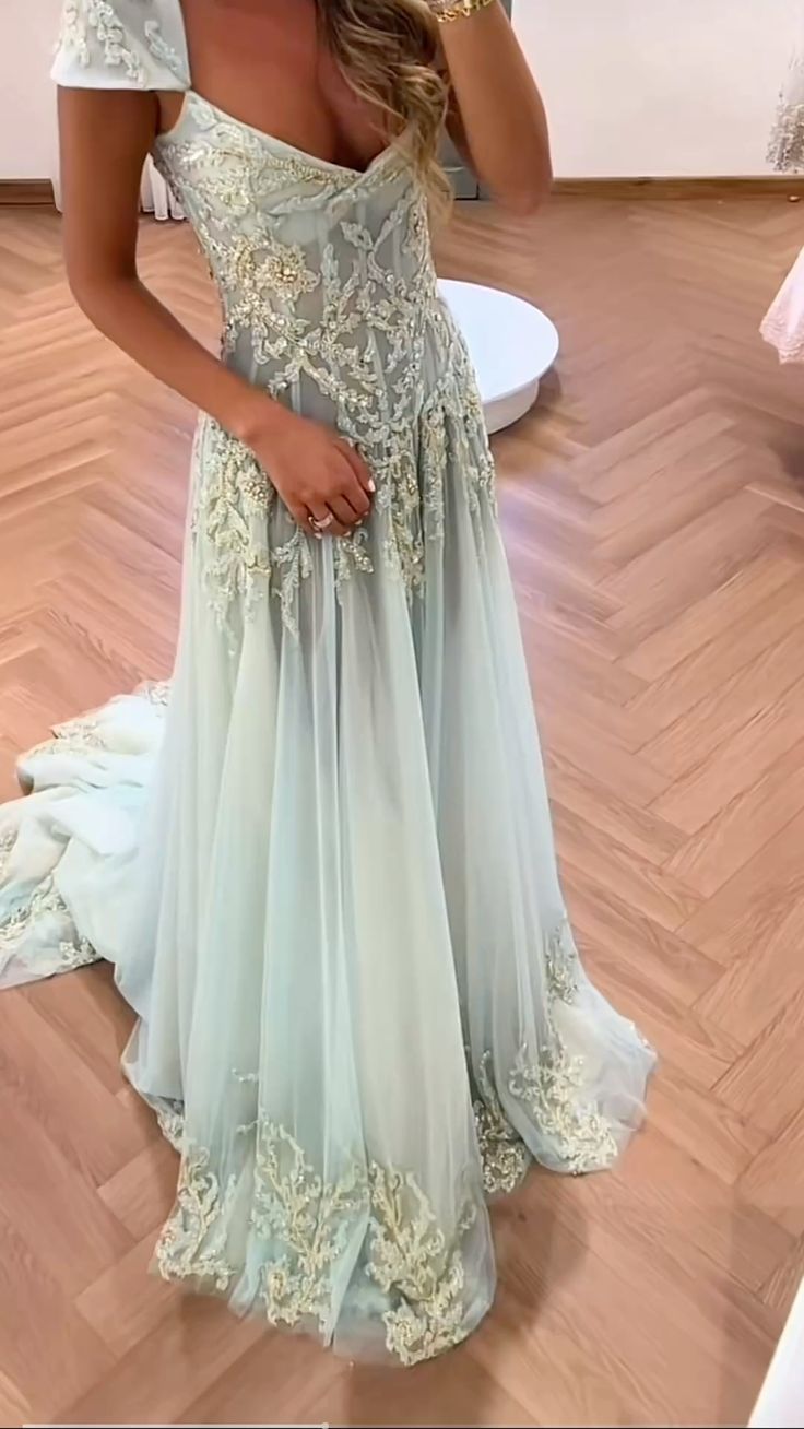Fairy-tale A Line Exquisite Beaded Tulle Prom Dress Wedding Guest Dress Dinner Outfits Party Gowns AB2198