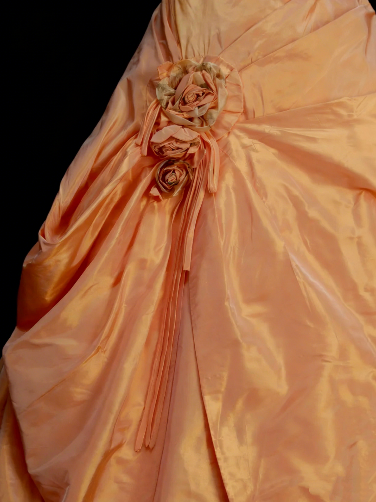 Robe de bal charmante à une épaule orange pour Sweet 16, robe de quinceañera en taffetas ornée de fleurs 3D, longue, taille 15, Vestidos De Fiesta N1312