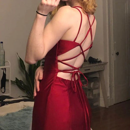 Robe de soirée longue sirène bordeaux, inspiration pour bal de promo N269