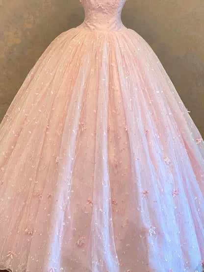 Robe de bal 2026 pour quinceañera, volants et dentelle rose, tenue de fête mignonne pour les 16 ans, AB2224