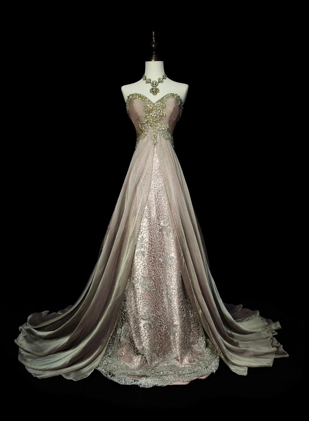 Robe de bal longue sans manches en satin rose satiné, coupe trapèze, style années 80, référence N1432