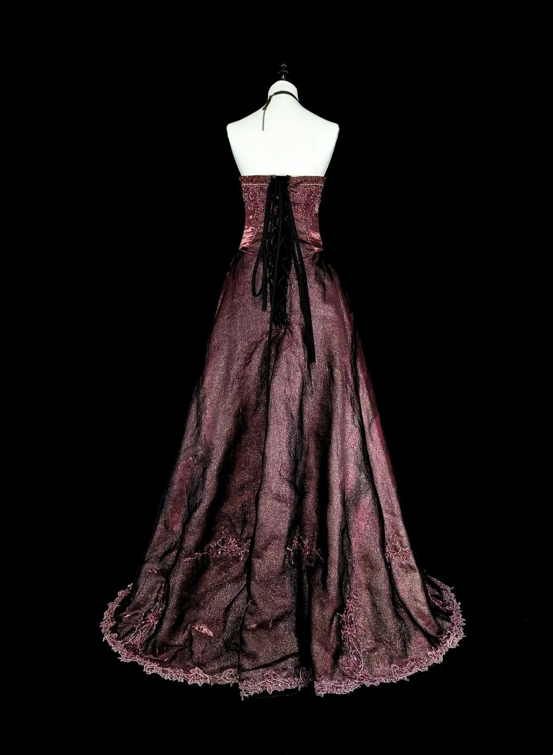 Vintage-Abendkleider im Stil der 1950er Jahre: Elegantes, trägerloses, langes, braunes Ballkleid – Inspiration für formelle Anlässe (N1994)