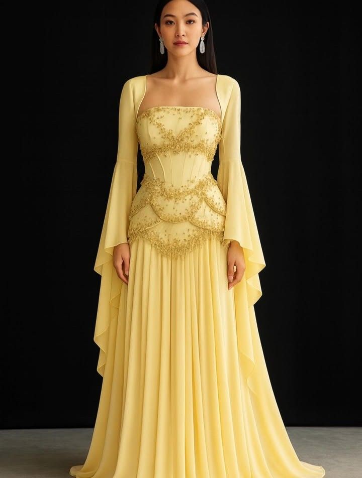 Elegant Mermaid Strapless Maxi Long Party Light Blue Chiffon Beaded Prom Dresses Evening Dress RB1350