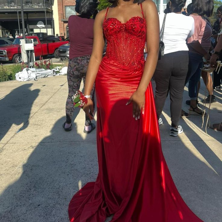 Modest Mermaid Spaghetti Straps Green Satin Long Prom Dresses Inspiration Prom Dress Senior Graduation Dress RB917