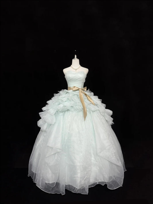 Sweet 16 Dresses Long Ball Gown Sweet Sixteen Long Birthday Dress Sweetheart Green Formal Gown RC0346