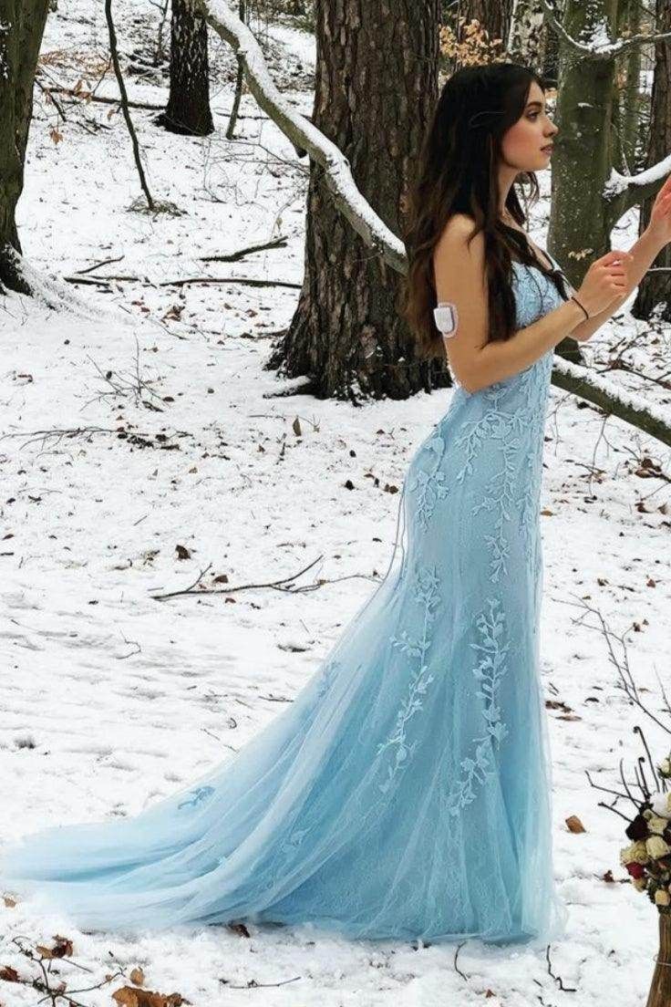 Elegantes, bodenlanges, rückenfreies Etuikleid aus Tüll mit Säulenform – ideal für Abschlussball und Party – online erhältlich AB1689
