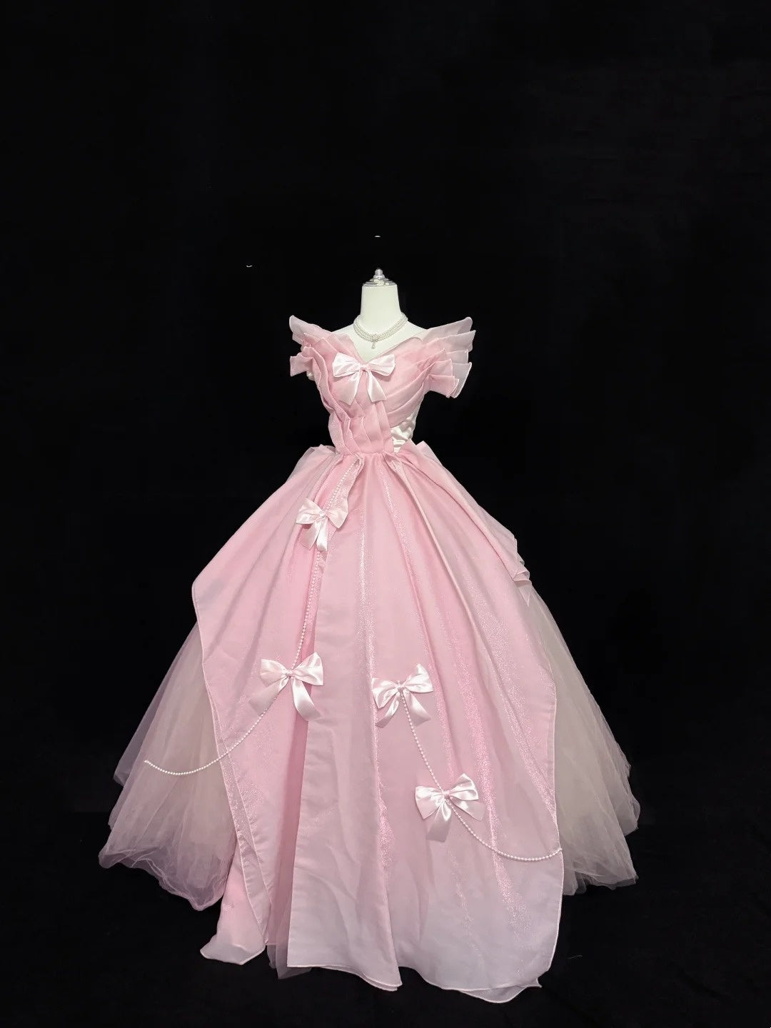 Sweet 16 Dresses Long Ball Gown Sweet Sixteen Long Birthday Dress V Neck Tulle Formal Gown RC0275