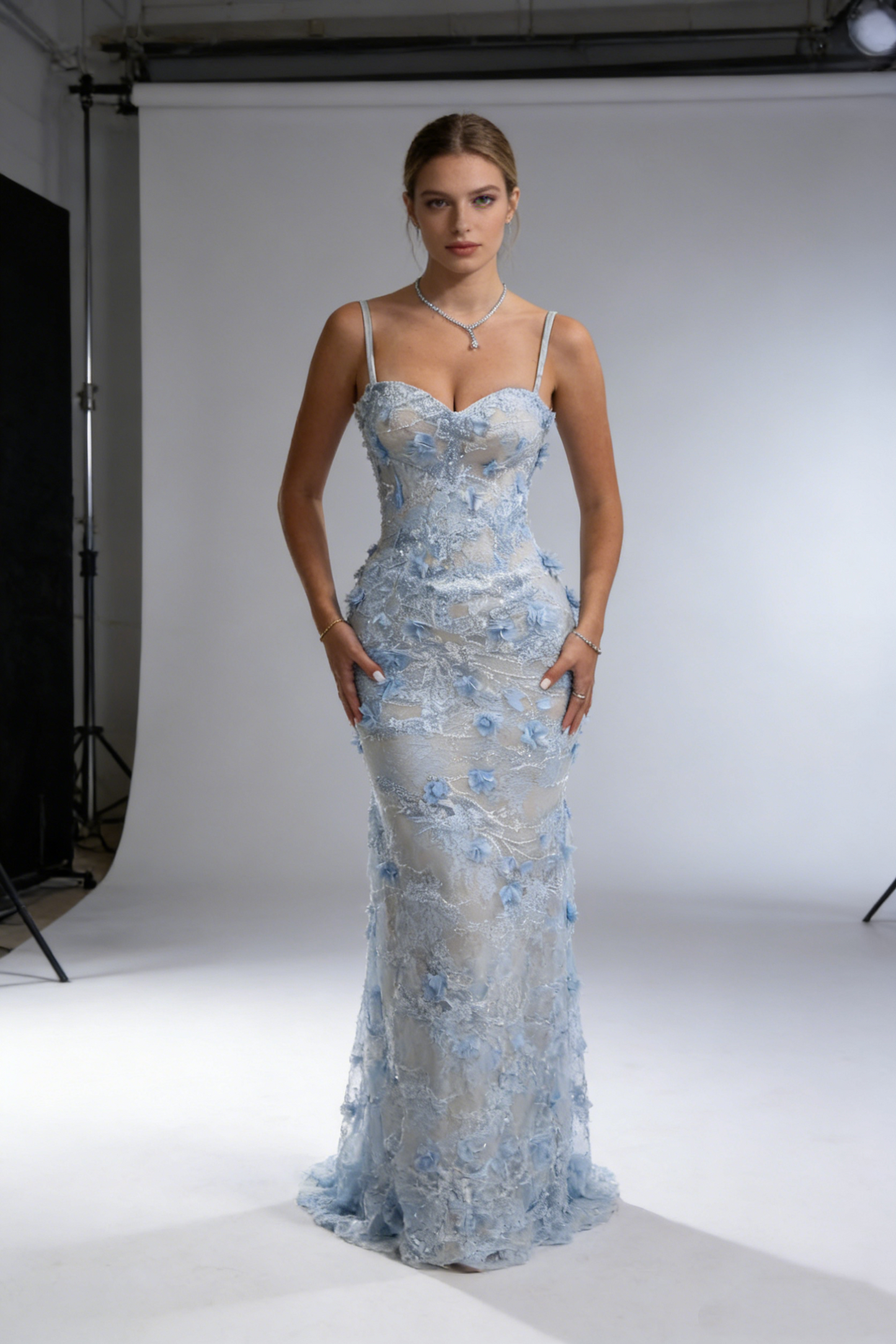 Modeste robe de soirée rose en dentelle avec bretelles spaghetti et fleurs 3D, robes longues de bal, tenues d'anniversaire pour le 21e, robe de graduation RB626