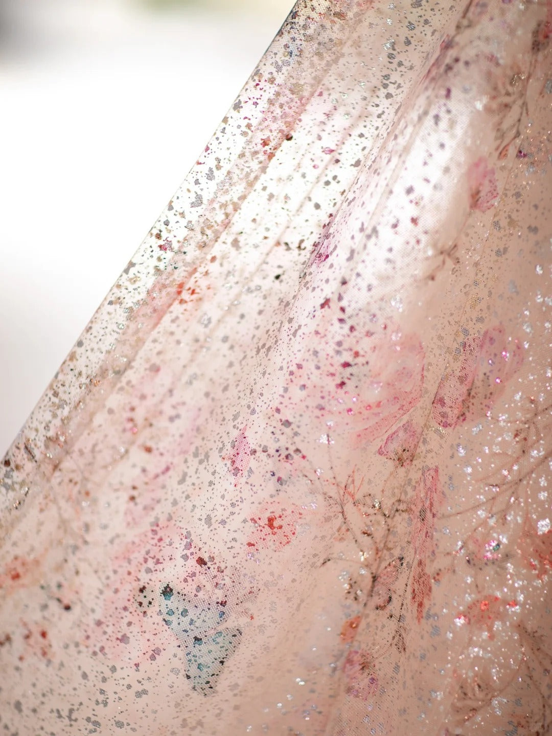 Robes de bal longues sans manches en tulle rose à fleurs coupe trapèze et bustier cœur, Tenues de cérémonie RB3987