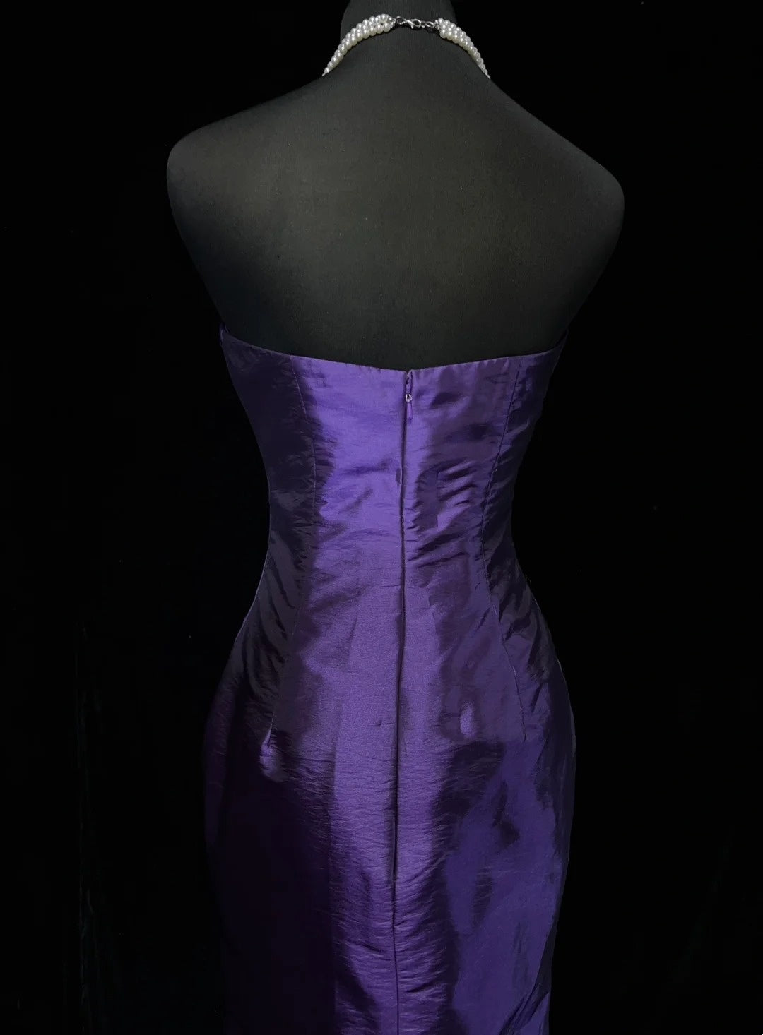 Robes de bal intemporelles sirène col cœur couleur raisin avec fleurs longues tenues de soirée N3295