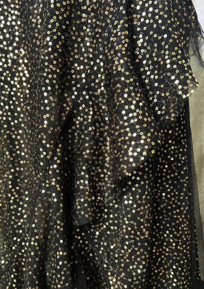 Vintage Prom Dresses Mermaid Halter Black Sequin 70s With Beading Backless Long Formal Dress N2518